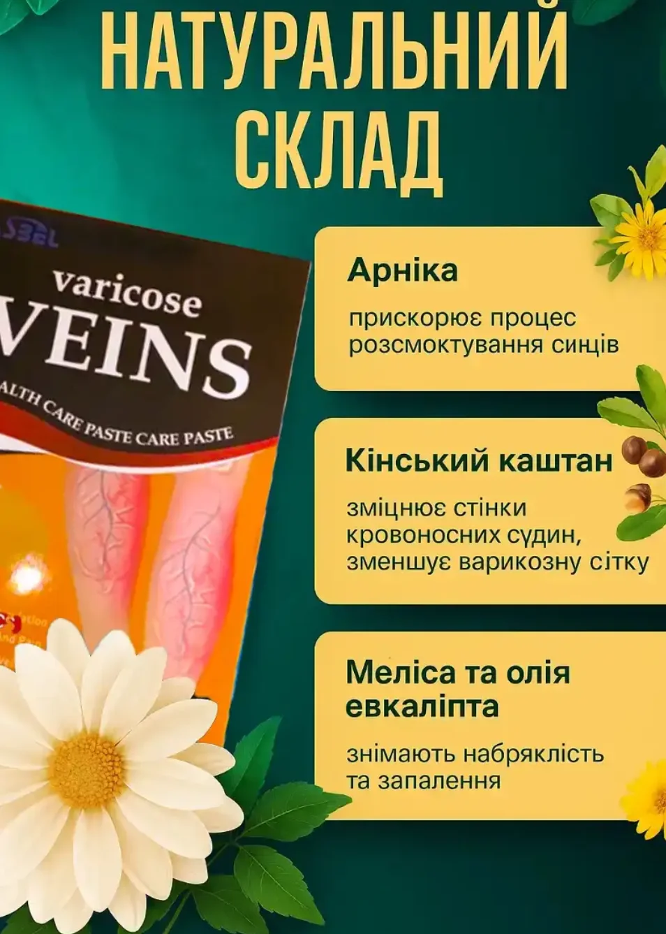 Пластирі від варикозу та спухлих вен(10шт/в упак)